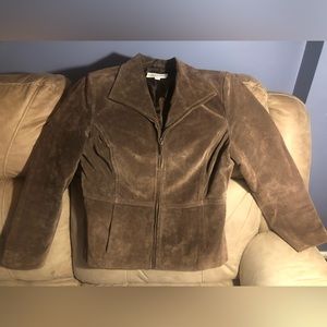Boston Harbour Ladies Medium brown leather/suede jacket. Very good condition!